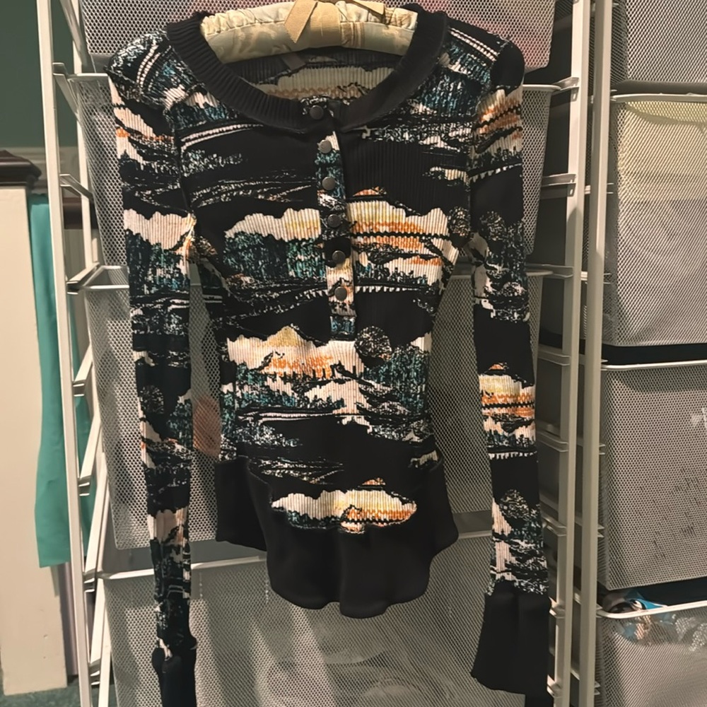 Multicolored free people movement top